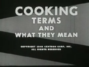 Cooking Terms 1949